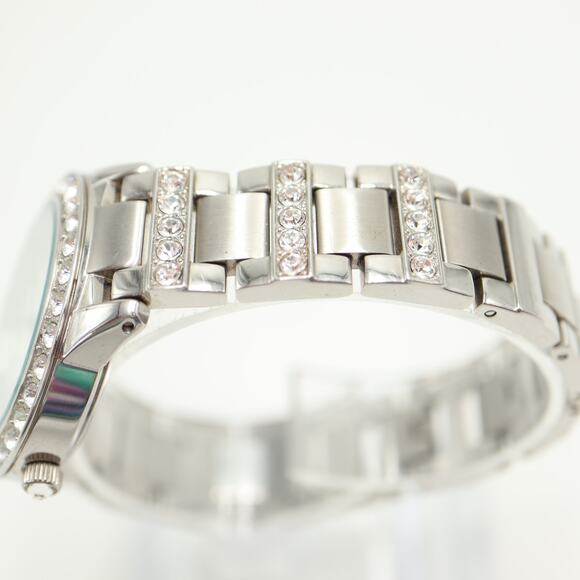 Fossil Jesse Silver Tone 34mm Gem Set Bezel Womens Watch ES2362 w New Battery - Picture 9 of 13